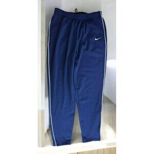 Nike Men's Navy Blue Athletic Track Pants Large